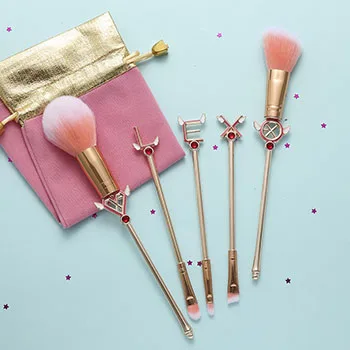 EXO Love Cardcaptor Sakura кимоно Sakura Косплей пентаграмма крылья волшебная палочка Кисть для макияжа Сейлор Мун Косплей кисти - Цвет: Белый