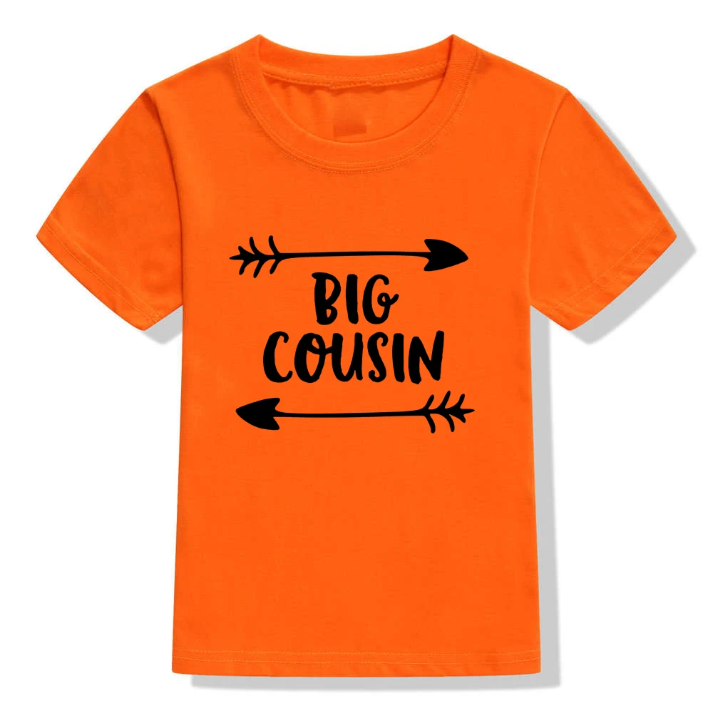 Рубашка «Большой двоюродный брат» Детская летняя футболка с короткими рукавами футболки для маленьких мальчиков и девочек, модные топы для детей, крутая праздничная одежда - Цвет: H027-KSTOG-