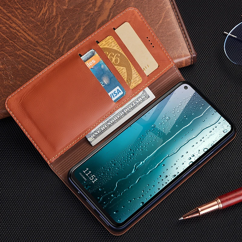 Роскошная натуральная кожа случай для Redmi Примечание 4 4X детей 5 6 7 8 8T 9 9S Pro Max чехол