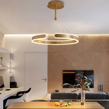 

JAXLONG Nordic Style LED Pendant Lamp Modern Restaurant Simple Aluminum Hanging Lamp Living Room Bedroom Luxury Lighting Fixture