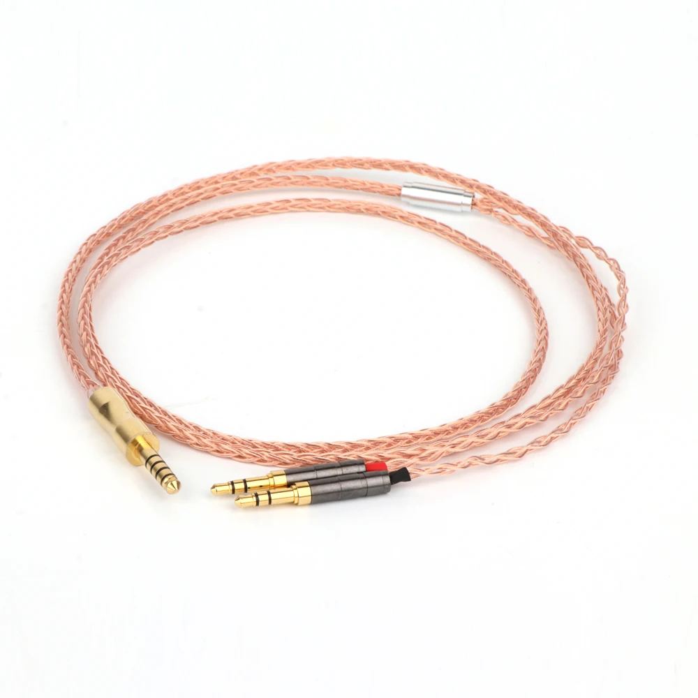 8 Cores 7N OCC Single Crystal Copper Headphone Upgrade Cable for Meze 99 Classics t1 t5p D600 D7100