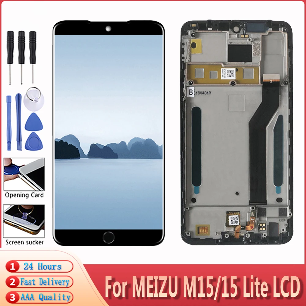For Original Meizu M15 15 Lite LCD Screen 5.46&quot M871H Touch Digitizer With Frame Display Replacement | Мобильные телефоны и