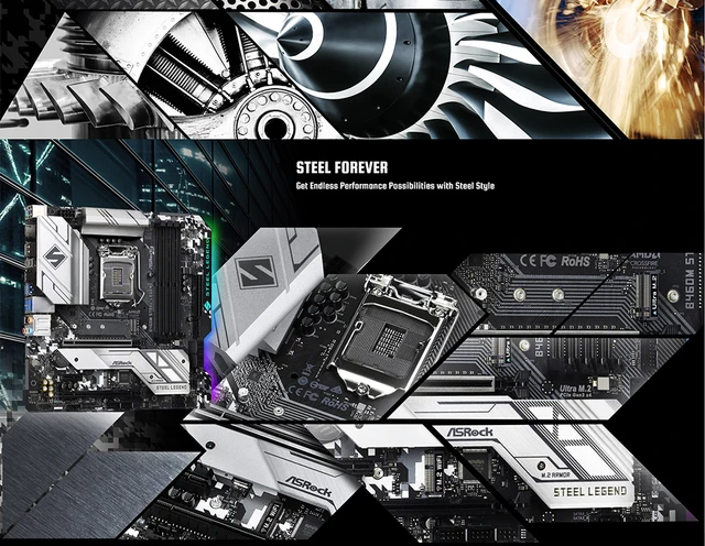 ASRock Motherboard Desktop Legenda Baja B460M Paduan Super