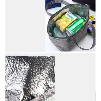 

1PCs Fresh Cooler Bags Waterproof Nylon Portable Thermal Oxford Lunch Bags For Women Convenient Lunch Box Tote Food Bags