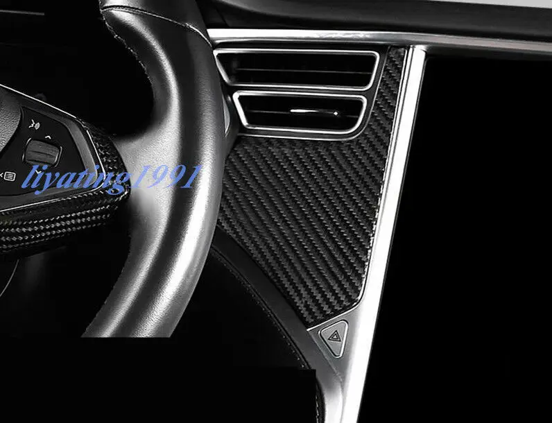 Подходит для Tesla модель X S- Высокое качество Настоящее углеродное волокно приборной панели Крышка центральной консоли отделка