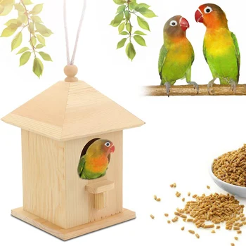 

Wooden Bird House Nest Outdoor Birdhouse Wooden Box Pet Supplies Accessories Delightful Garden Accessory