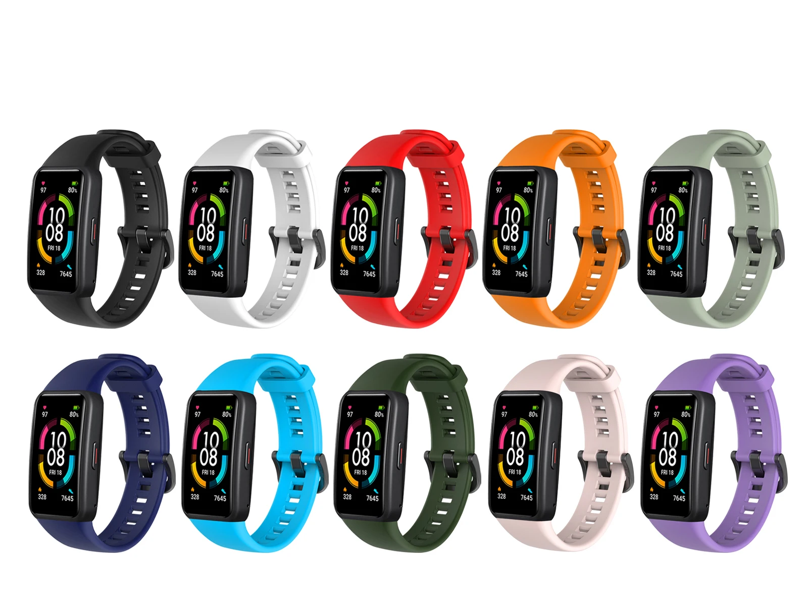 Soft Silicone Band Straps For Huawei Band 6 Smart Watch Wristband Replacement Smart Watch Strap For Huawei Honor Band 6 Correa