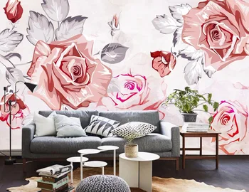 

CJSIR Custom Wallpaper Retro Garden Roses TV Background Walls Wallpaper Home Decor Living Room Bedroom Mural 3d Wallpaper