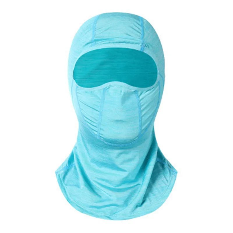 Light-Blue 1 шт. однотонная дышащая летняя крутая Балаклава лицевая маска для мужчин и женщин унисекс уличная велосипедная маска черная маска рот крышка головы - Цвет: Light-Blue