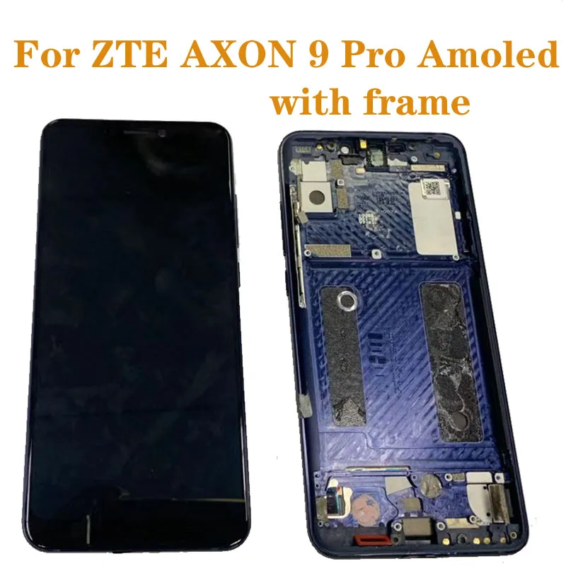 

Original Amoled display For ZTE Axon 9 Pro lcd display oled+touch screen Digitizer assembly parts with frame