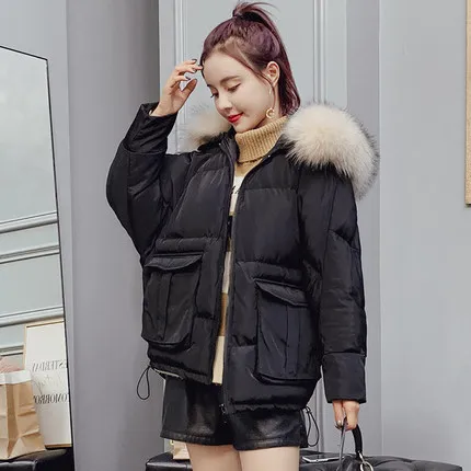 Kpop/Модная пуховая хлопковая одежда высокого качества; женские зимние пальто; куртки; Новинка года; свободная теплая пуховая парка; милая хлопковая 115 для девочек