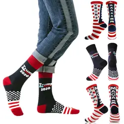Президент Дональд Трамп носки 2020 года, дышащие, эластичные, полосатые носки для спорта, K-BEST