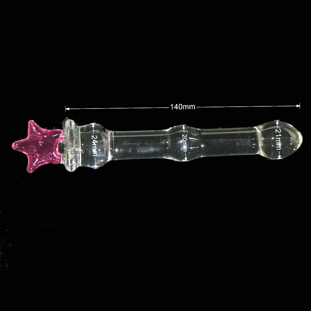 hh025Star Glass butt plug anal sex toys for woman-dildo-beads (7)