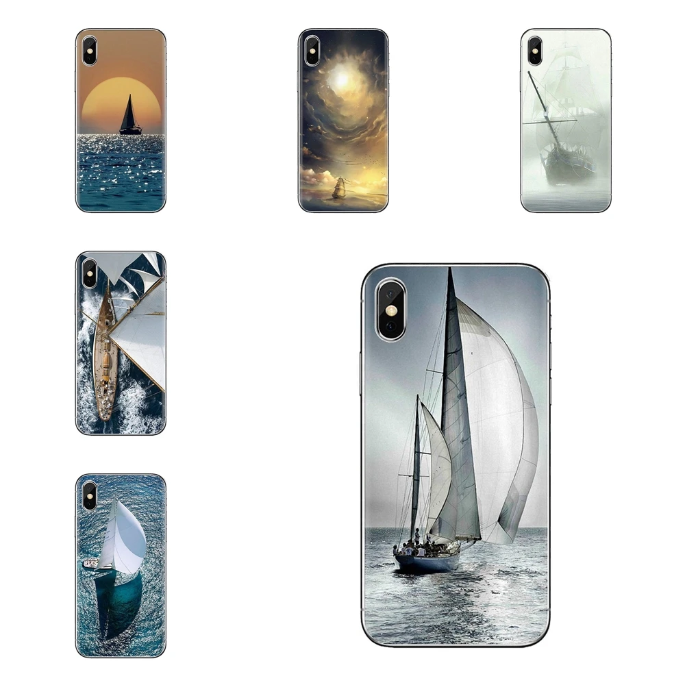 Голубой рай парусная лодка Закат для iPhone XS Max XR X 4 4S 5 5S 5C SE 6 6S 7 8 плюс samsung Galaxy J1 J3 J5 J7