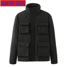 Новое поступление, Модный высококачественный супер большой мужской пуховик, белый утиный пух, короткий, толстый, свободный, размера плюс M-5XL6XL7XL8XL9XL10XL