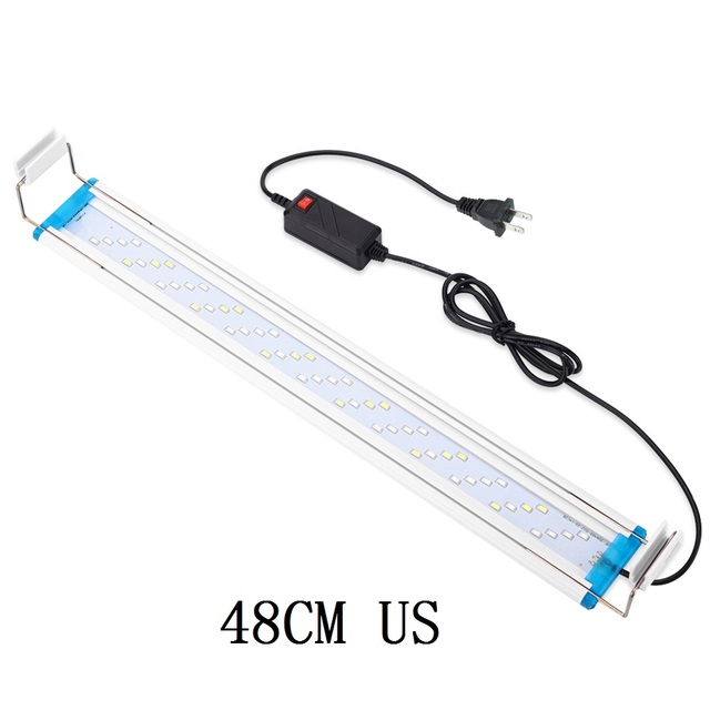 Light Bar LED Fish Tank Slim Clip on Lamp Plant Growing Lighting Aquatic Landscape Decor 18-58cm Extensible Accessories