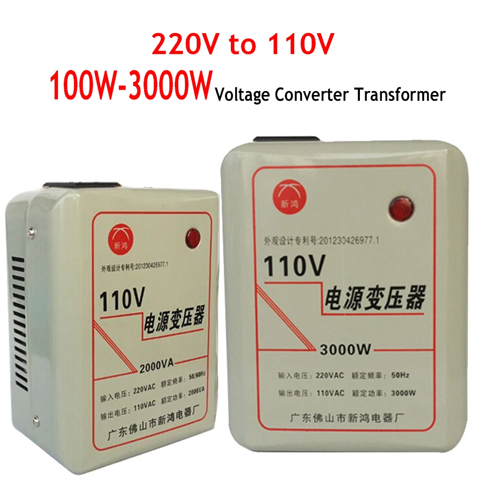 500W-3000W Voltage Converter Transformer 220-240V TO 110-120V AC Power Step down Voltage Converter Adapter Transformer Converter
