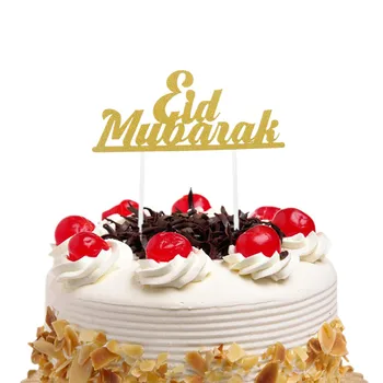 

1PC Eid Mubarak Cake Toppers DIY Cupcake Topper Cake Flags Kids Birthday Wedding Bride Party Ramadan Muslim Eid Baking Decor