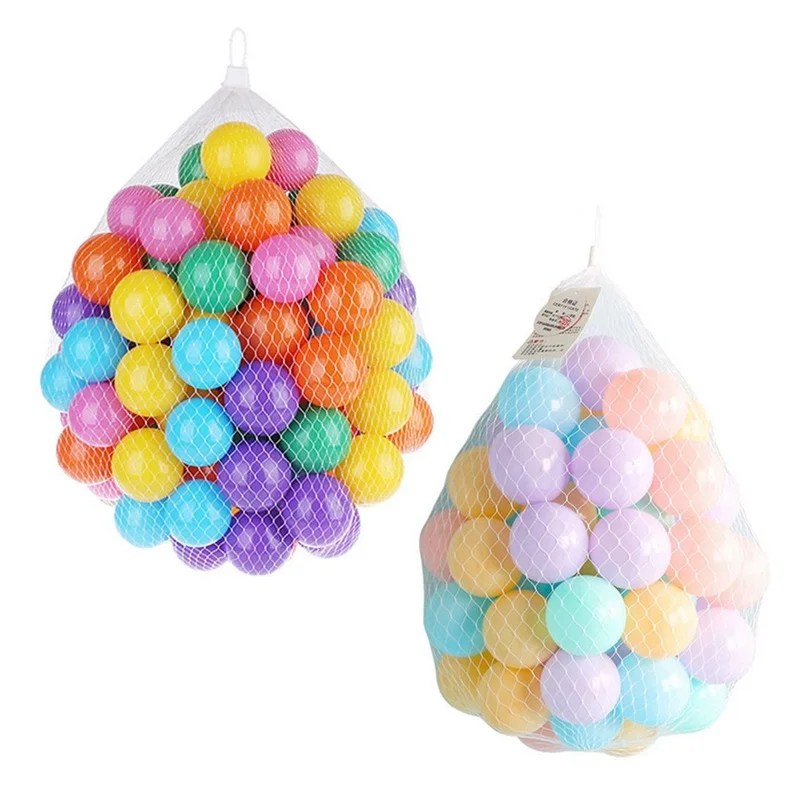 200pcs 200/100 шт/набор 5,5 см Экологичный красочный мяч мягкий бассейн с шариками Забавный детский бассейн игрушка водный бассейн океан волна мяч - Цвет: 200pcs