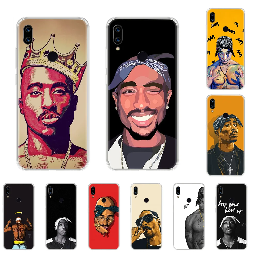 cool guy 2pac Rapper Hip hop Newly Arrived Black Cell Phone Case For Xiaomi Redmi 2 3 4 4x 5 5a 6 7 8 8T pro mi9 | Мобильные