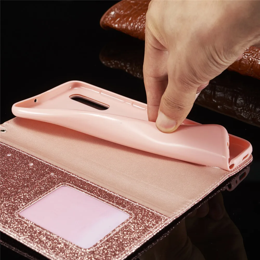 Чехол Love Jewell для samsung Galaxy A50 A40 A70 A20E Блестящий блестящий кожаный флип-чехол для samsung A 50 70 40 20E чехол для телефона