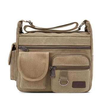 

2020 Brand Men Shoulder Bag Canvas Casual Men Multifunction Crossbody Outdoor Large capacity Bags Mens Travel School bag