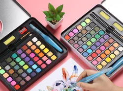 Giorgione Solid Watercolor Pigment Powder Set 36/48 Color Iron Box Beginner 10 Pieces Set Children DIY Hand-painted Set