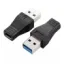 5 шт./лот USB-C Женский к USB 3,0 A Мужской адаптер конвертер usb type C черный