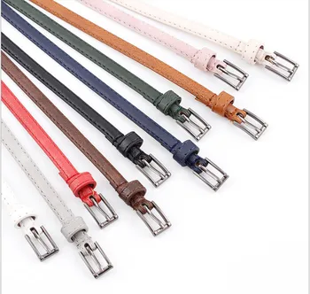 

2020 explosion models ladies PU square buckle thin belt wild casual fashion decoration wild jeans dress