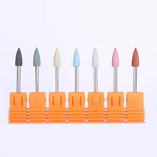 1 шт. красочные силиконовые сверла для ногтей пилка для ногтей Электрический расходник дизайн ногтей инструмент DIY Дизайн Инструменты для украшения 4*12 мм