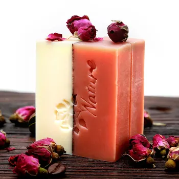 

Creative Handmade Soap Double Essential Oil Rose Soap Face Wash Bath Whitening Soap Unisex Skin Care Soap