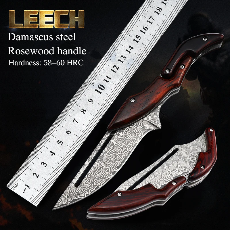 

folding knife Damascus pocket EDC blade tactical knives for survival hunting utility knifes outdoor camping self defense knife