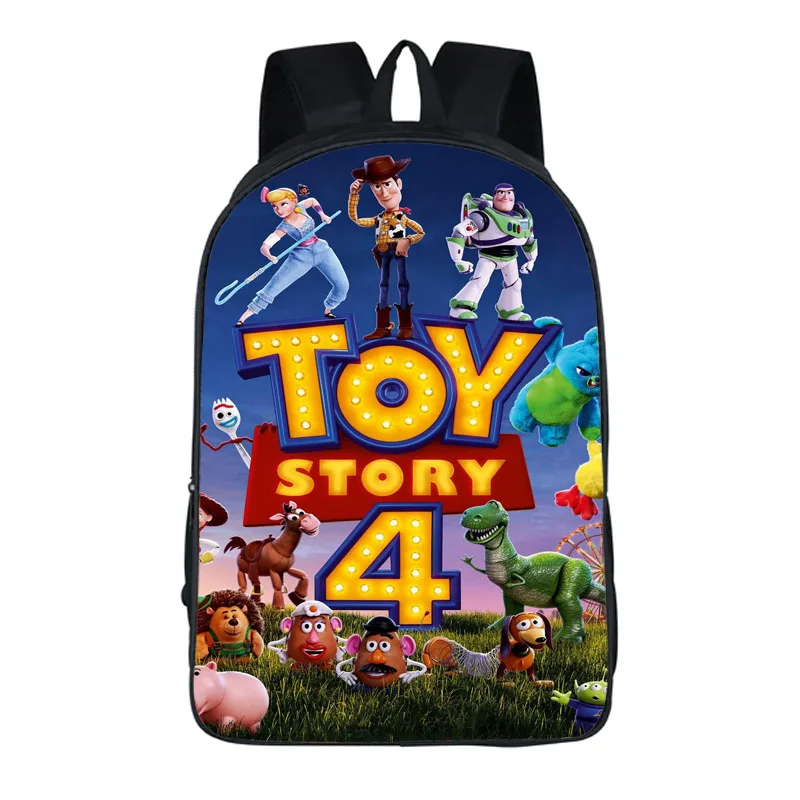 

Toy Story 4 Buzz Lightyear Woody Alien Bullseye Horse Forky Jessie Doll Primary school student Backpack Big capacity burden B673