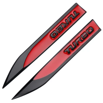 

Car Styling 3D Metal TURBO Emblem Metal Fender Side Car Sticker Decals for Ford Focus 2 3 ST Fiesta Mondeo Tuga Ecosport Fusion