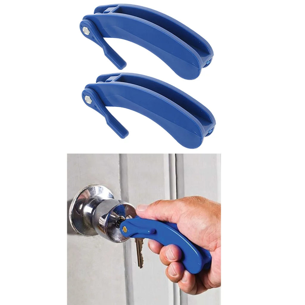 2 Pieces Durable Plastic Mobility Arthritis Elderly Adults Key Turner Turning Aid Device Tools CAN Hold 2 Keys