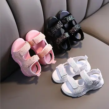 

New Fashion Big Flower Summer Sandals Toddler Girls Shoes Children Sandals Girls Princess Soft Shoes Kids