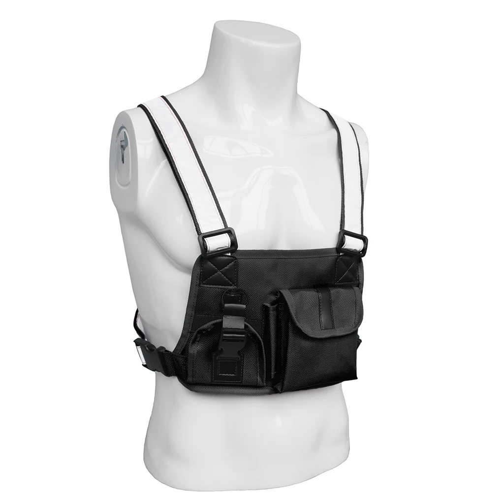 Radio Pocket Radio Chest Harness Chest Front Pack Pouch Holster Vest Rig Multifunctional Phone Holder Utility Gadget Pouch