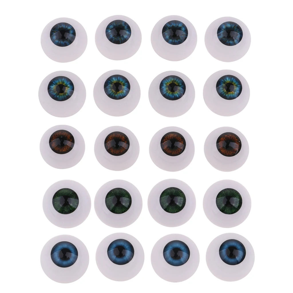22mm Acrylic Eyeballs Eyes for Newborn Baby Doll BJD DOD DZ Doll Accs DIY
