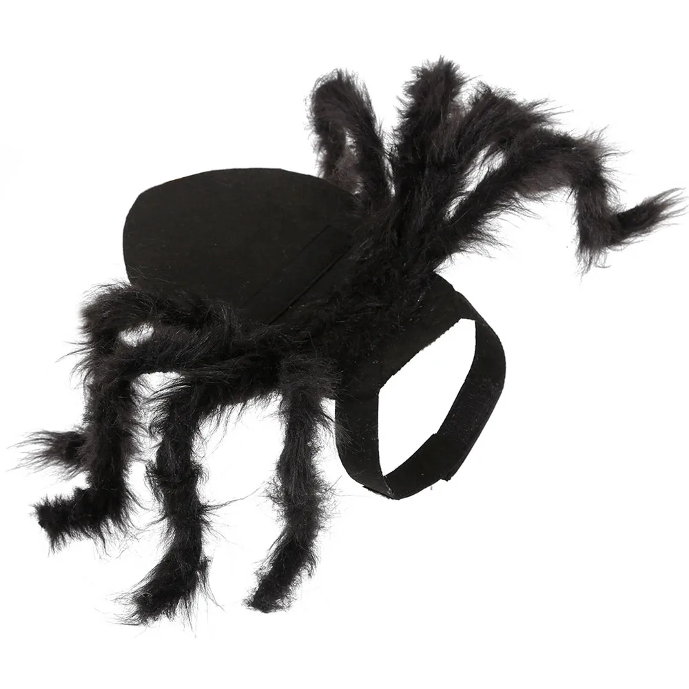 Костюмы для собак на Хэллоуин для маленьких собак, собачка-паук, одежда для одевания, длинные меховые ножки, Забавный костюм для кошки Чихуахуа Йорк - Цвет: black