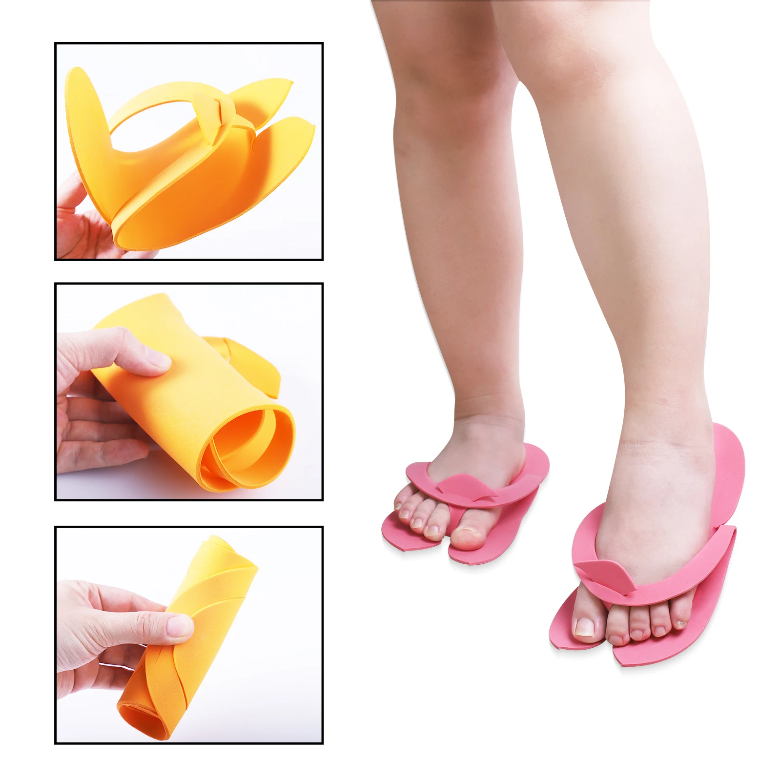 Bng 12pairs/lot Disposable Spa Pedicure Slippers Comfortable Convenient