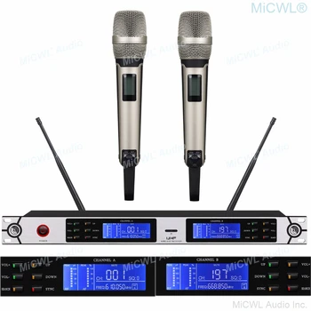 

MiCWL SKM9000 Audio Wireless Microphone System 2 Metal Handheld SKM 9000 Digital Radio
