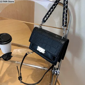 

2020 New Fashion Chain Messenger Bag Women Black Women's Handbag Portable Shoulder Bag Women Leather Luxury Women's Bags Small