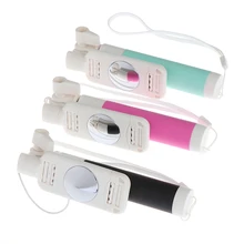 Мини селфи-Палка с Портативный 3,5 мм селфи-палка монопод с кнопкой зеркало складная Мини-селфи-палка Xiaomi huawei Android