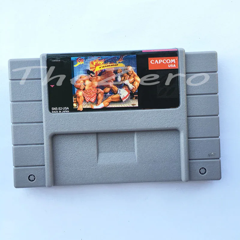 Fighter II Street Turbo видео игра США Версия для 16 бит карточки супер игры Картридж карта