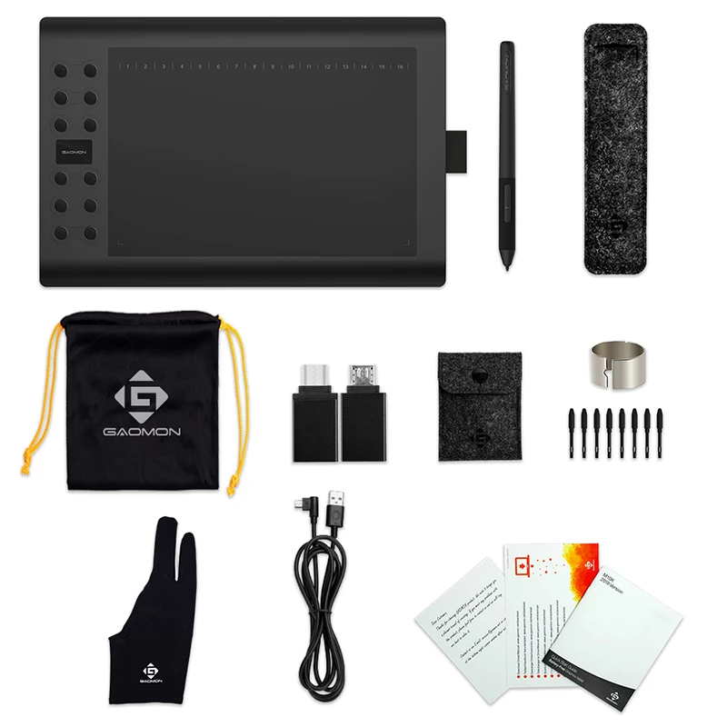 Níveis de Inclinação Stylus para Windows Android os Tablet com 8192 Gaomon Graphics Gráficos Desenho Suportado Bateria-livre - Mac Android os M106k Pro 10 - Imagem 6