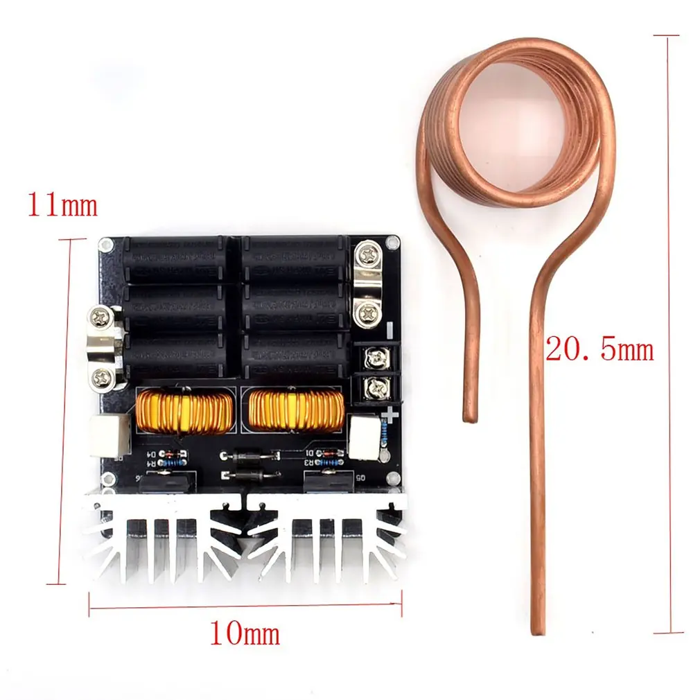 Низкий Zvs 12-48V 20A 1000W низковольтная индукционная нагревательная плата высокочастотная машина индукционного нагрева модуль