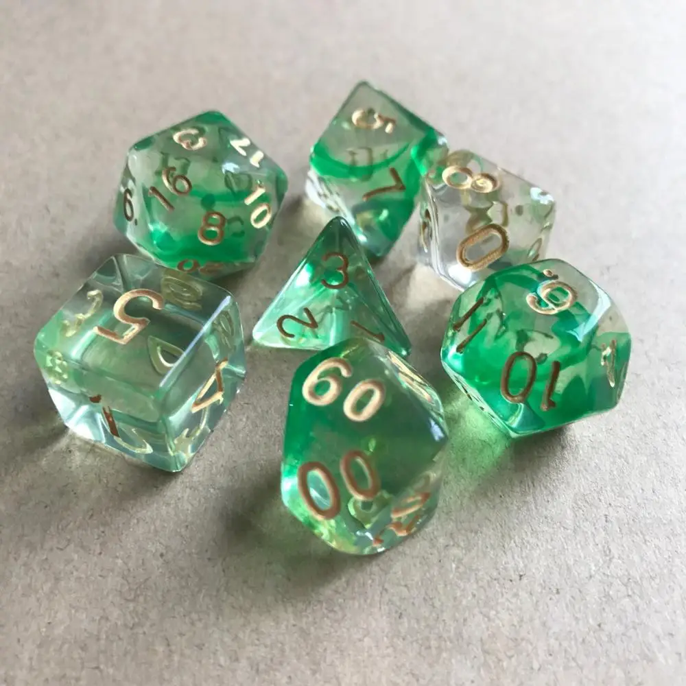 Dnd dice set dobbelstenen dados rpg dice dadi dados rol playing cubes dado polyhedral dice 7pcs/Set D4 D6 D8 D10 D12 D20