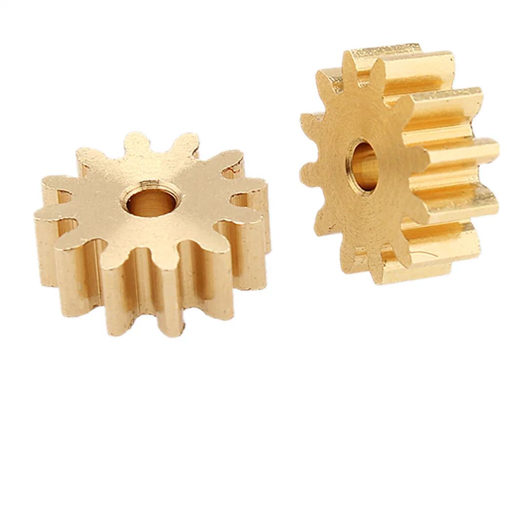 0.8M 10T/12T 2.3mm Copper Involute Spur Gear For 360 380 390 DC Motor DIY Parts