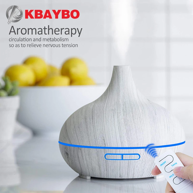 Pаспродажа KBAYBO Арома диффузор очиститель воздуха увлажнитель древесины эфирные масла диффузоры 7 цветов Ночной светильник тумана Fogger для дома