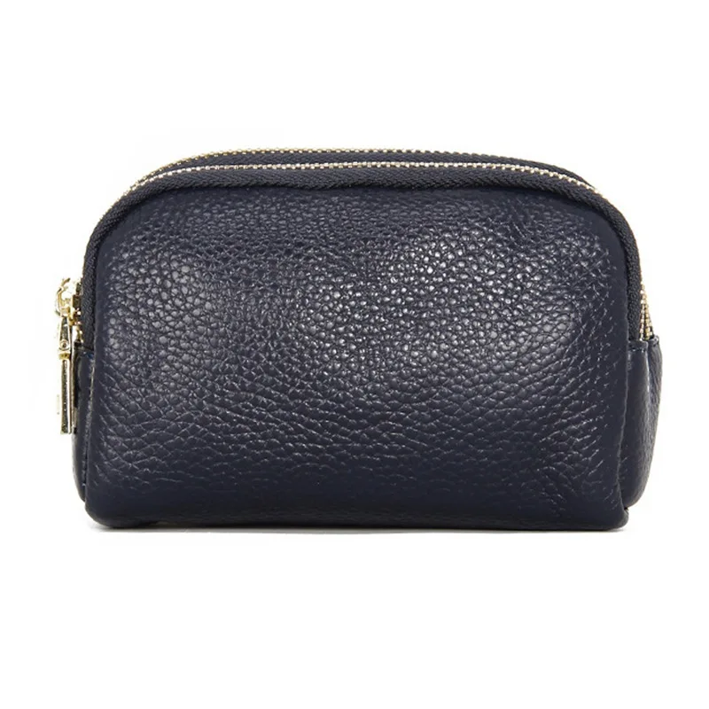Dark blue JNKET, Модный женский кошелек, коровья кожа, клатч, кошелек, бумажник, три молнии, кошелек для монет, сумка-клатч для досуга - Цвет: Dark blue